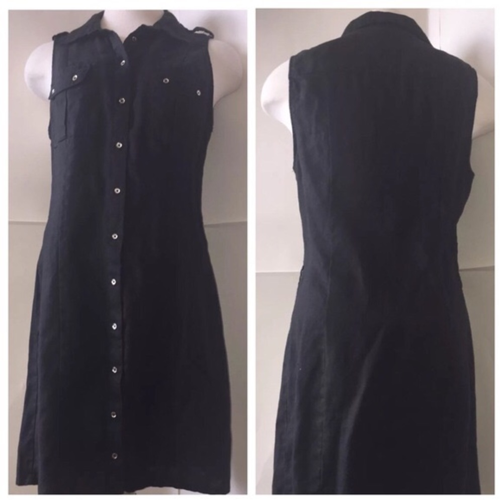 Guess Linen Button Down Dress